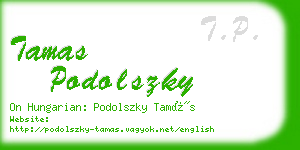 tamas podolszky business card